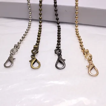 

120cm Handbag Metal Chains For Bag round DIY Purse Chain With Buckles Shoulder Bags Straps Handbag Handles accessories for bags