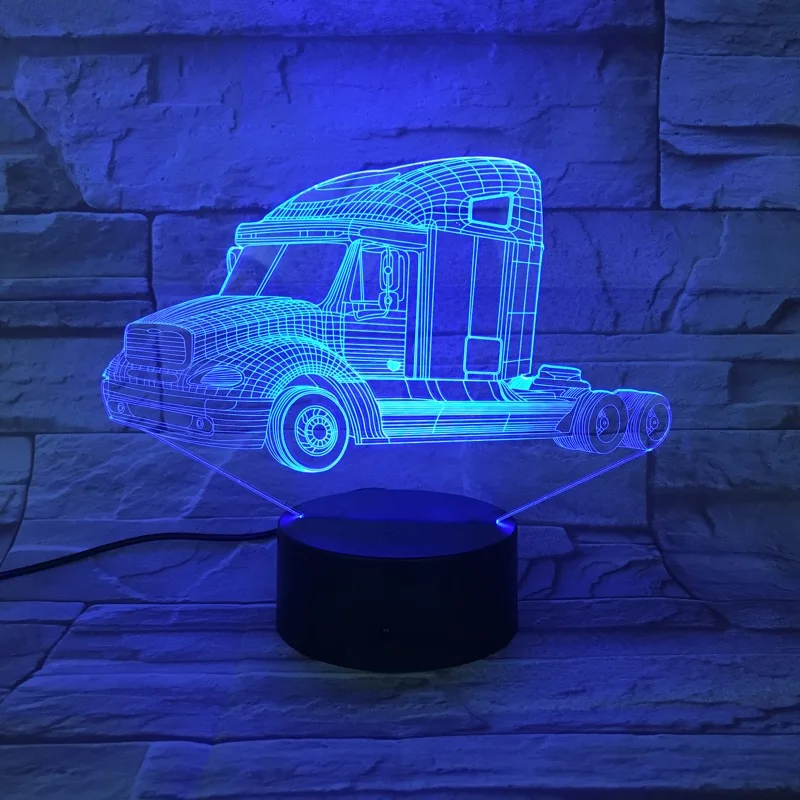 Новинка светодиодный ночсветильник Luminaria 3D лампа для грузовика настольная