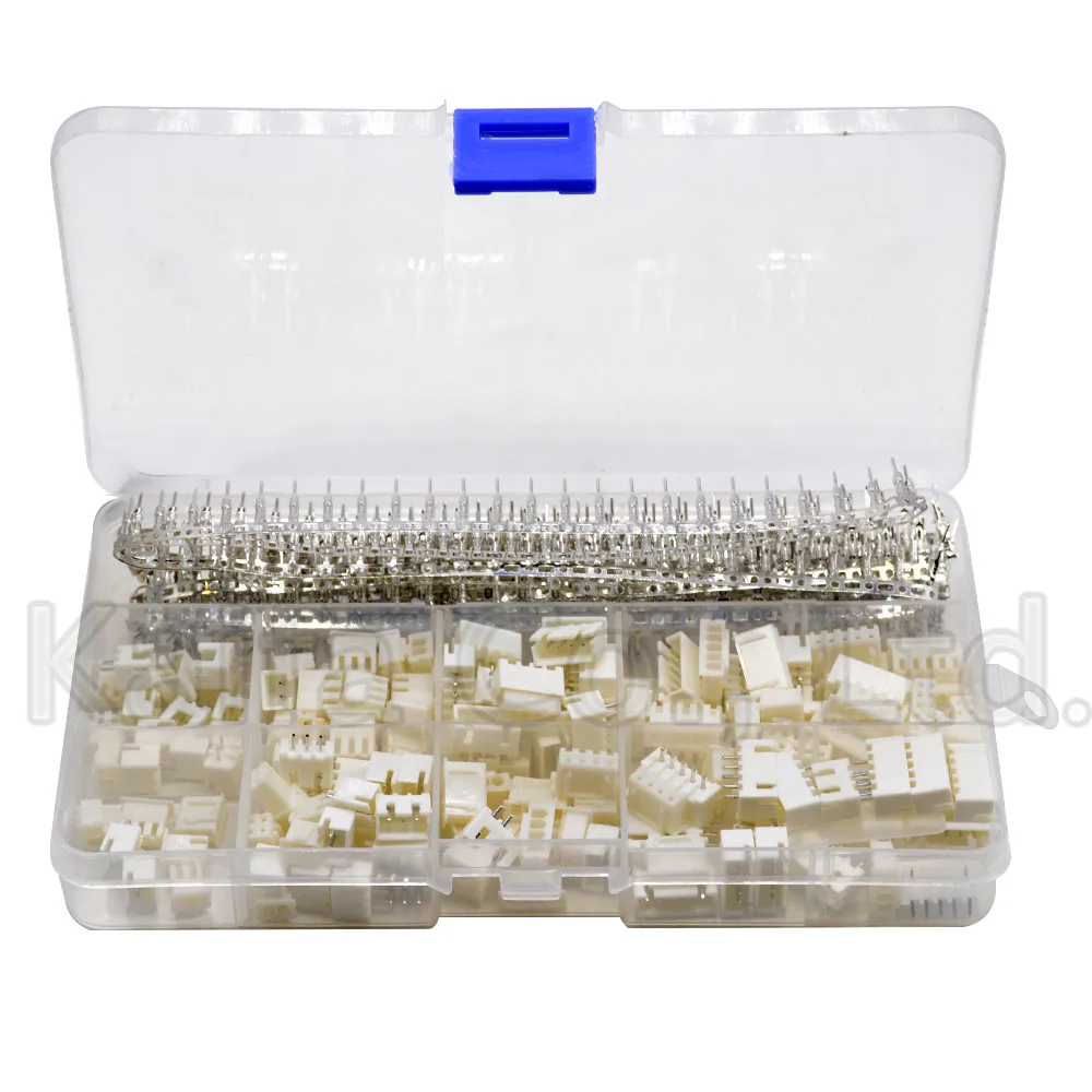 

560PCS XH 2.54 2p 3p 4p 5pin 2.54mm Pitch Terminal Kit Housing Pin Header JST Connector Wire Connectors Adapter XH Kits XH2.54mm