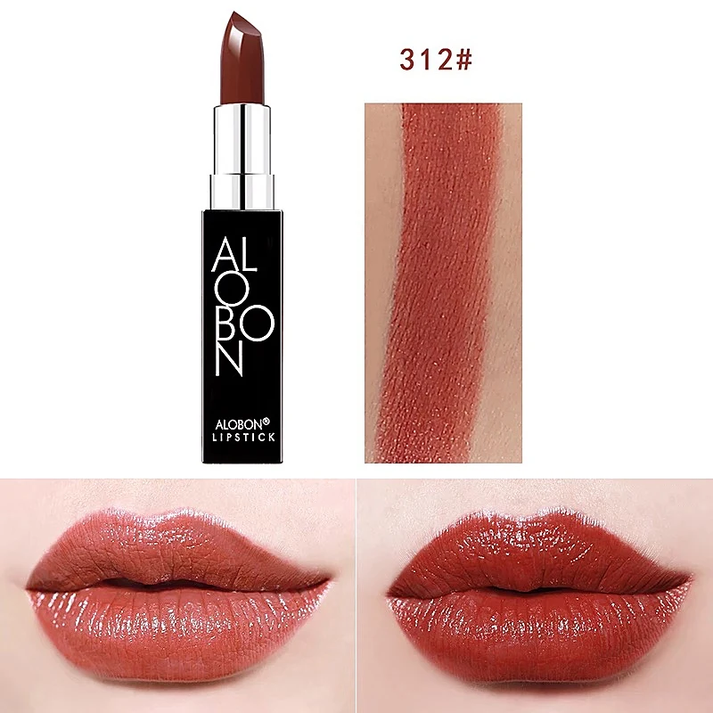 Black Tube Lipstick Matte Waterproof Velvet Lip Stick Sexy Red Brown Pigments Makeup Matte Lipsticks Beauty Lips 12 Colors
