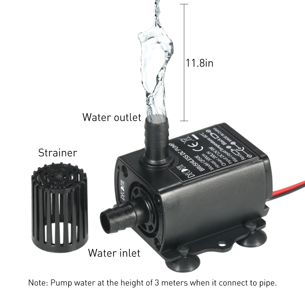 Decdeal ультра-тихий мини USB Водонепроницаемый Аквариум Бесщеточный Водяной насос водонепроницаемый фонтан с функцией регулировки потока