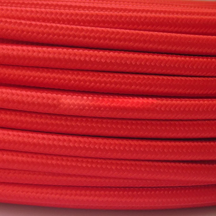 10 meters Red color 2 core 0.75mm2 Textile Electrical Wire Color