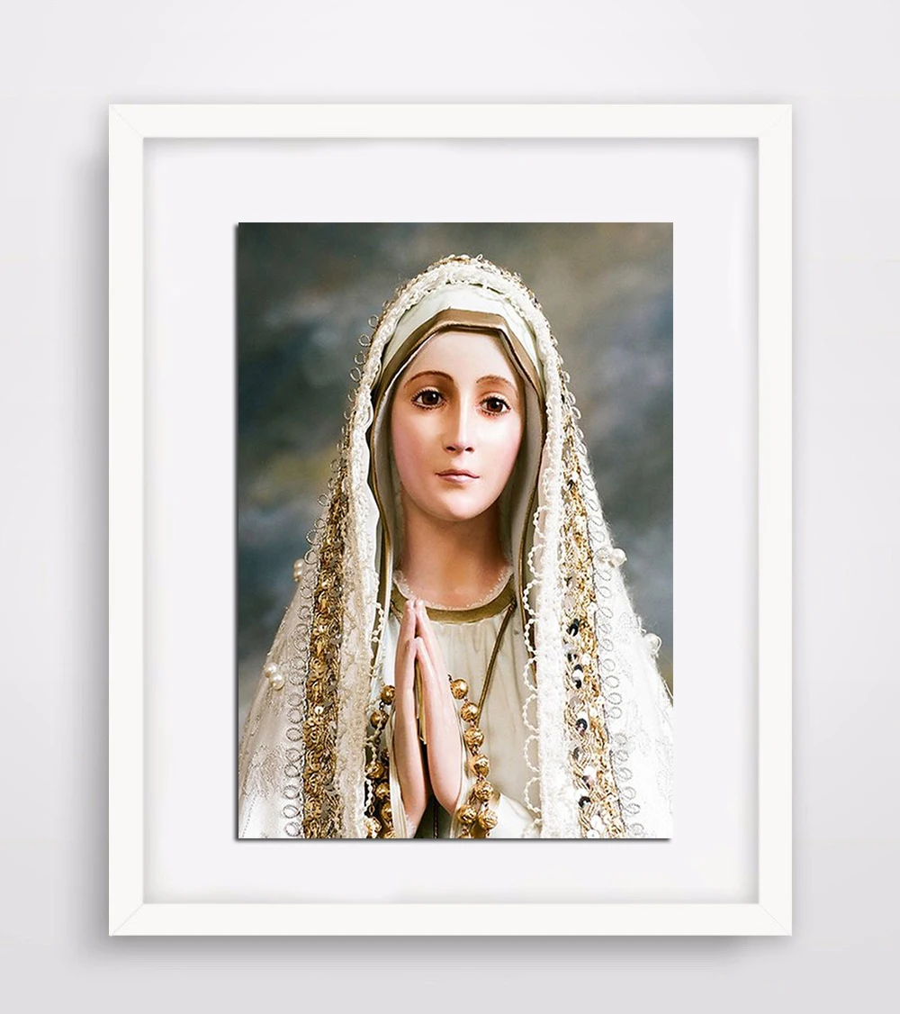

New Full Round Diamond Painting Cross Stitch Diamond Virgin Mary Handmade Embroidery Needlework Arts Embroidery Crafts religion