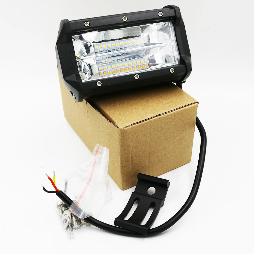

YSY 5 inch LED Work Light 60W Bar Bulb 12V 24V Spot Flood Lights for Trucks Led Fog Light Bar for Offroad Town Car ATV Boat SUV