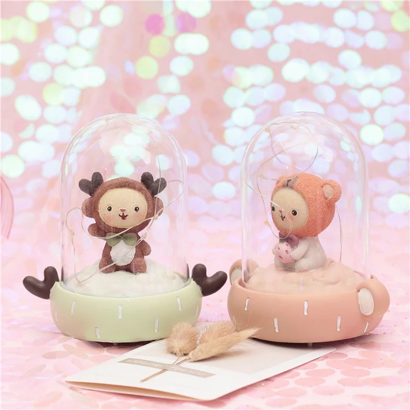 

Children Animal Goat Rabbit Bear Lovely Table Lamp LED Kids Night Lights decoration de maison Cartoon Lighting Figurines