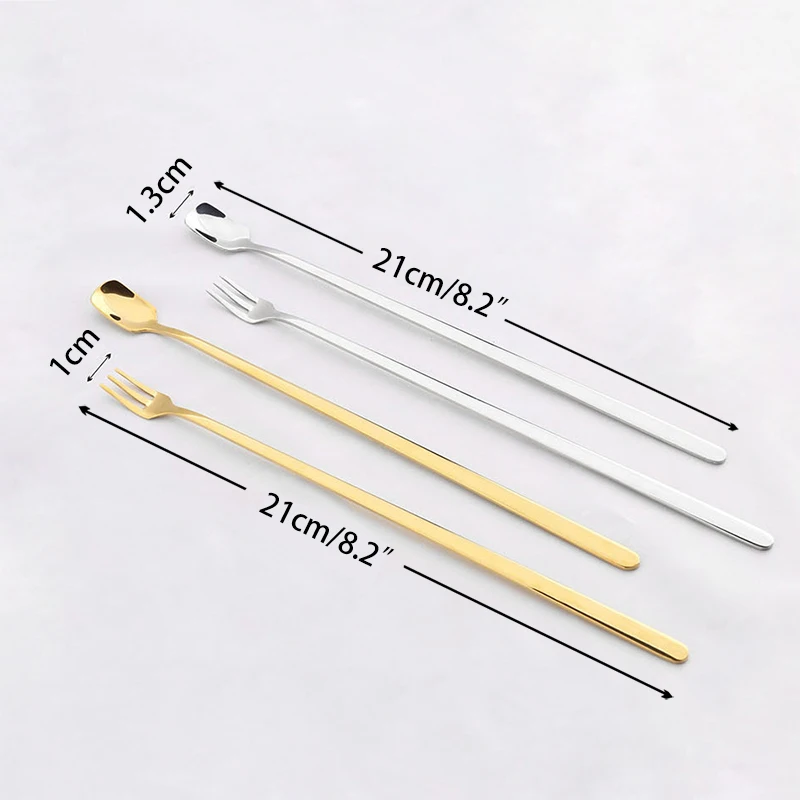 Long Handle Coffee Dessert Cocktail Stirring Scoops Size