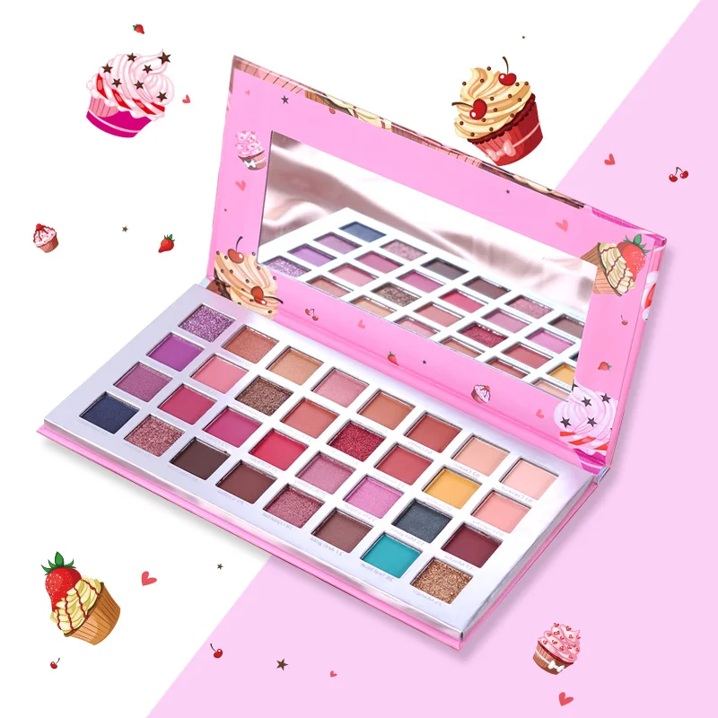 

32 Colors Glitter Eyeshadow Palettes Pressed Shimmer Matte Eyeshadow Makeup Long Lasting Eye Palettes for Beauty Cosmetics TSLM1