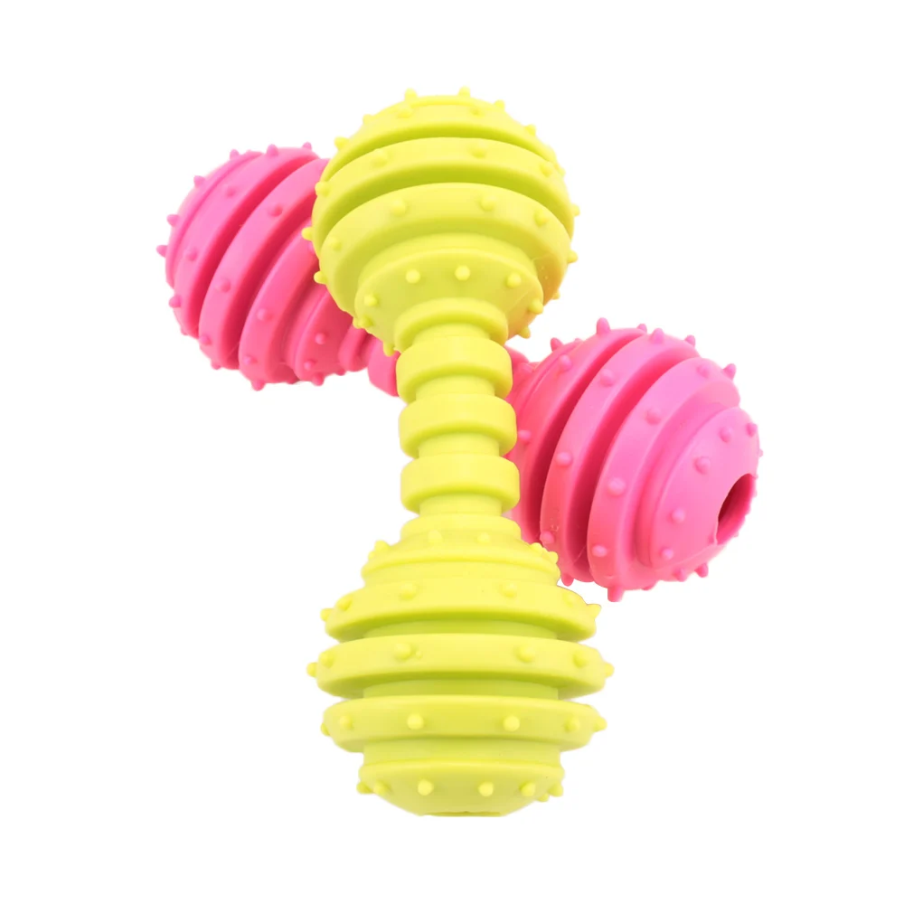 Creative Pet Toy High Quality Rubber Barbell Pet Supplies Cats Dogs