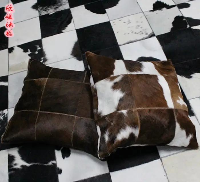 Модные стильные подушки Натуральная Воловья кожа дорожная подушка