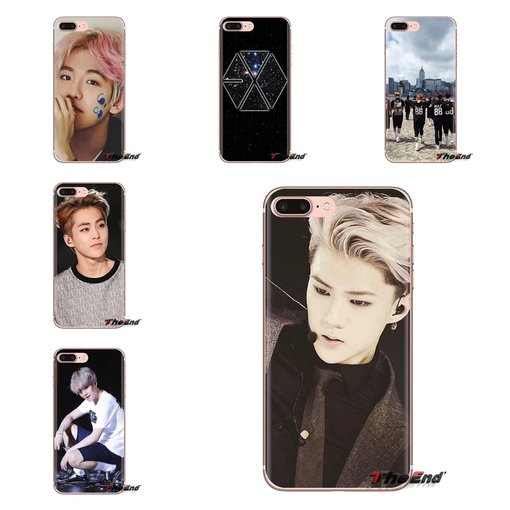 For LG G3 G4 Mini G5 G6 G7 Q6 Q7 Q8 Q9 V10 V20 V30 X Power 2 3 K10 K4 K8 2017 xiumin EXO south korean band TPU Transparent Cover |