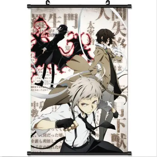 Настенный прокрутки постер ткань печать для аниме Bungou бродячие собаки ключевая