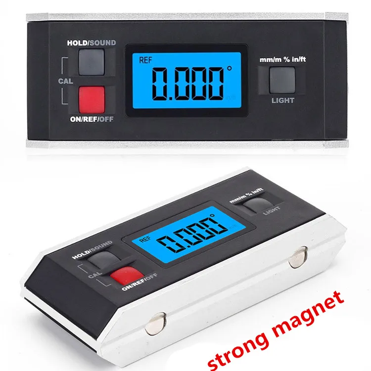 

IP65 Waterproof Digital Precision Protractor Inclinometer V-Groove 0 ~ 360 Degree Angle Finder Meter Angle Box