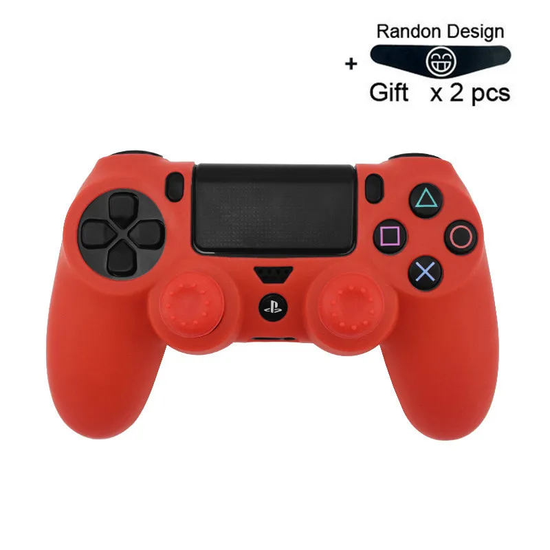 Red ZOMTOP мягкий силиконовый гелевый резиновый чехол для SONY Playstation 4 PS4 контроллер защитный чехол для PS4 Pro тонкий геймпад - Цвет: Red