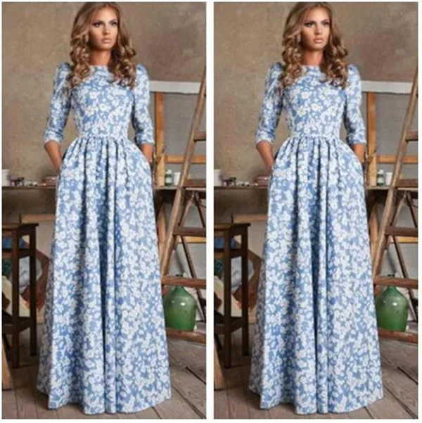Full Length Floral Dresses