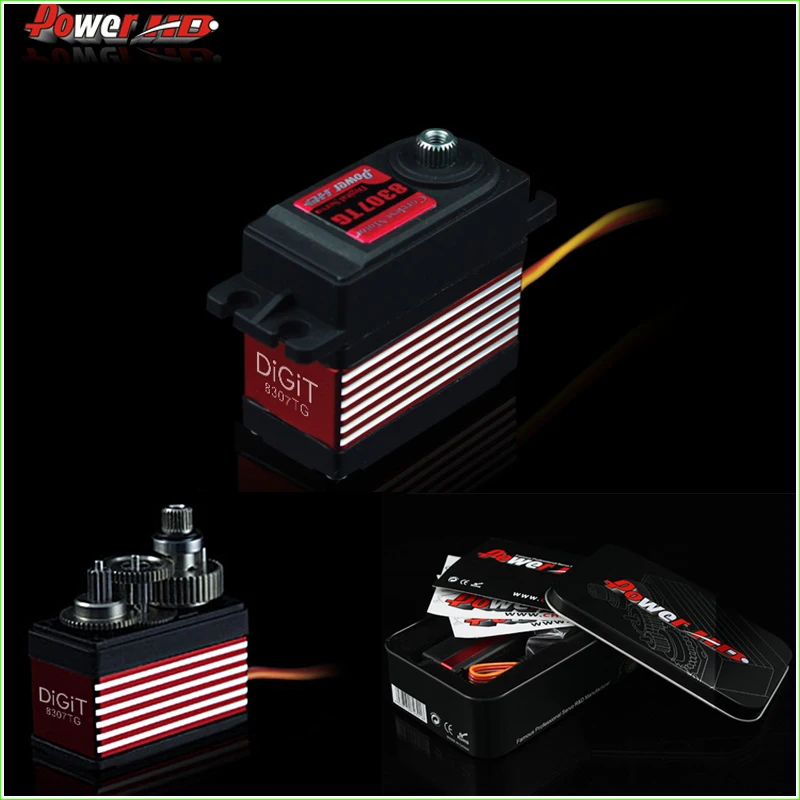

Power HD 8.5kg/ 57g 0.08s High Torque Sports Digital Servo HD-8307TG W/ 7075 Titanium Gears for 1/10 Racing Car, 500-600 Helicop