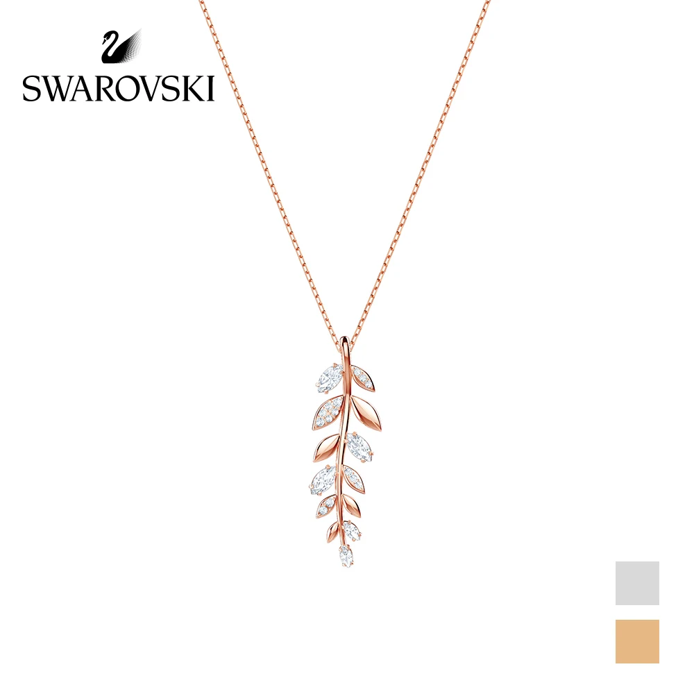 

Genuine Swarovski Mayfly Leaf Necklace Woman Clavicle Chain Lucky Jewelry Womens Crystal Necklace 5423184