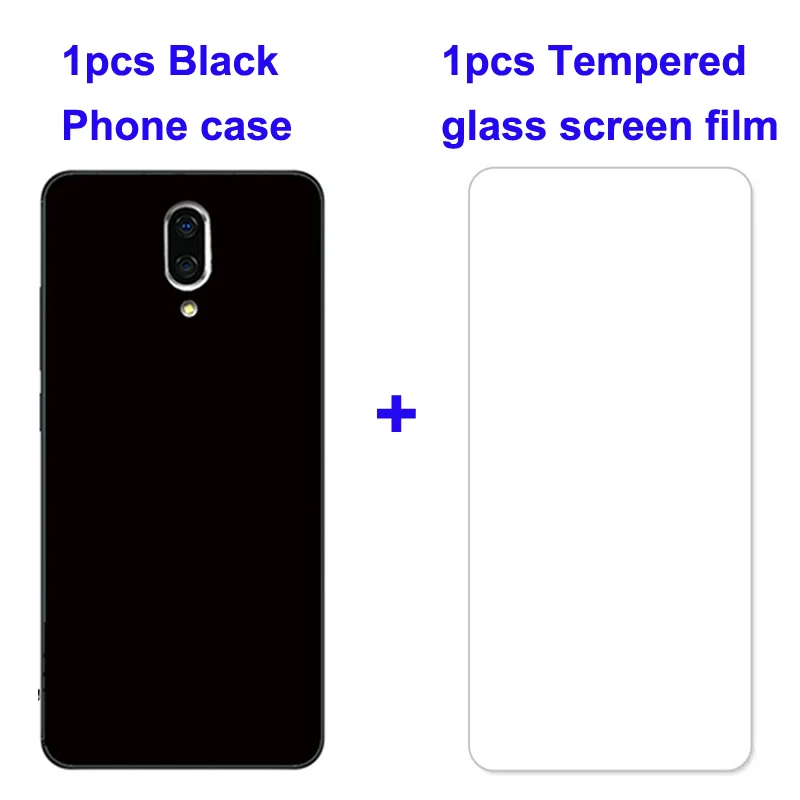 

For Lenovo Z5 pro Z5pro HD Screen protective tempered glass film + 1PCS Case Soft Back cover For Lenovo Z 5 Z5 pro L78031 shell