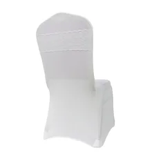 50 шт./партия, повязки для стула, подвязка из спандекса для стула, белый/черный/слоновая кость, кружевная эластичная лента для стула на день рождения, свадебный пояс