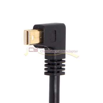 

10PCS/CY Mini DP DisplayPort 90 Degree to DisplayPort Female Cable for Displays Monitors