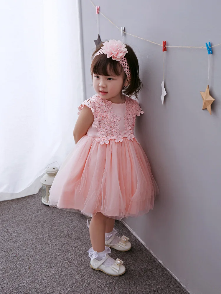 2018 New Born Baby Girls Infant Dress clothes Summer Kids Party