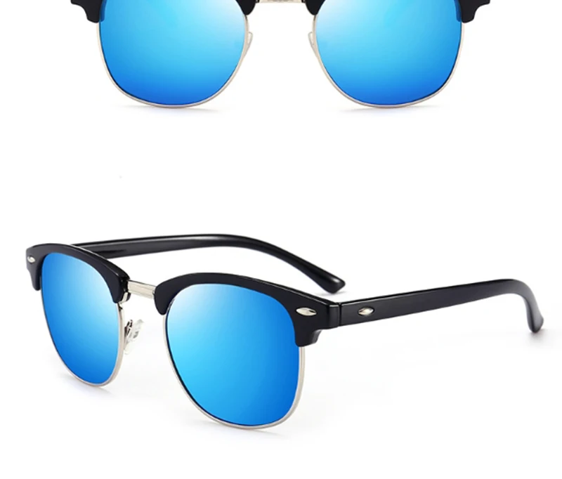 RBROVO, модные поляризационные солнцезащитные очки без оправы, мужские брендовые дизайнерские ретро очки, пластиковые, Lunette De Soleil Femme UV400