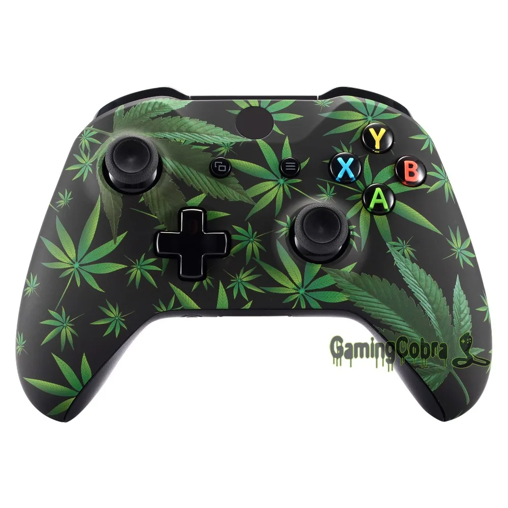 

Weeds Soft Touch Faceplate Cover, Front Housing Shell Case Replacement Kit for Xbox One S & for Xbox One X Controller - SXOFT23X