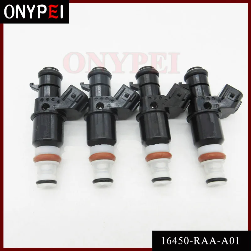 4 PCS Fuel Injectors 16450 RAA A01 For Honda Accord CR V Element 2005 2011 2.4Lin Fuel Injector