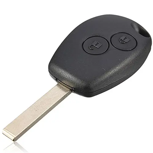 

TOYL 2 Bouton Coque Telecommande Plip Cle Boitier for Renault Modus Clio 3 Twingo noir