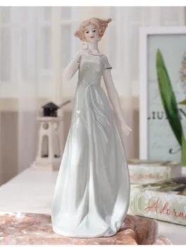 

ceramic sister girls lady figurines home decor crafts room decoration handicraft ornament porcelain figurines vintage statue