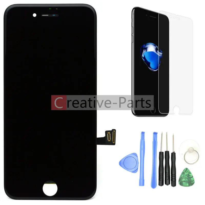

Original LCD For iPhone 7 4.7 inch Black Color With Tool Kits And Screen Protector Digitizer Assembly Display Touch Glass