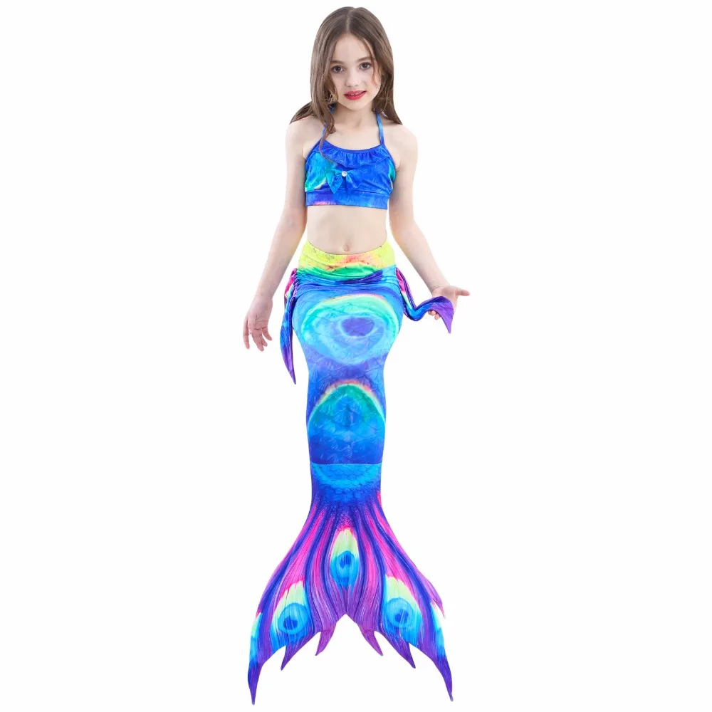 Одежда для плавания для девочек с хвостом русалки Ариэль; костюмы для детей; одежда для плавания с хвостом русалки; Костюм Русалки для косплея