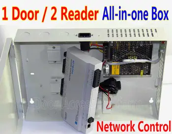 

PSU Power Controller Panel All-in-one Box Built-in Web Browser+TCP/IP Network For Door Entry+Exit RFID Card/Code/Finger reader