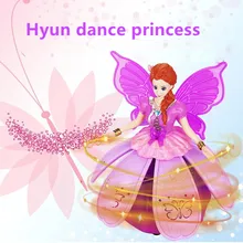 Детские электрические игрушки Hyun dance princess вращающиеся музыкальные танцевальные игрушки Детские обучающие игрушки, подарки для девочек
