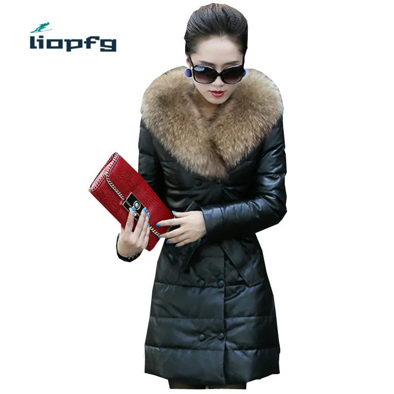 font b Women b font Winter PU font b Jacket b font Thicken Leather font