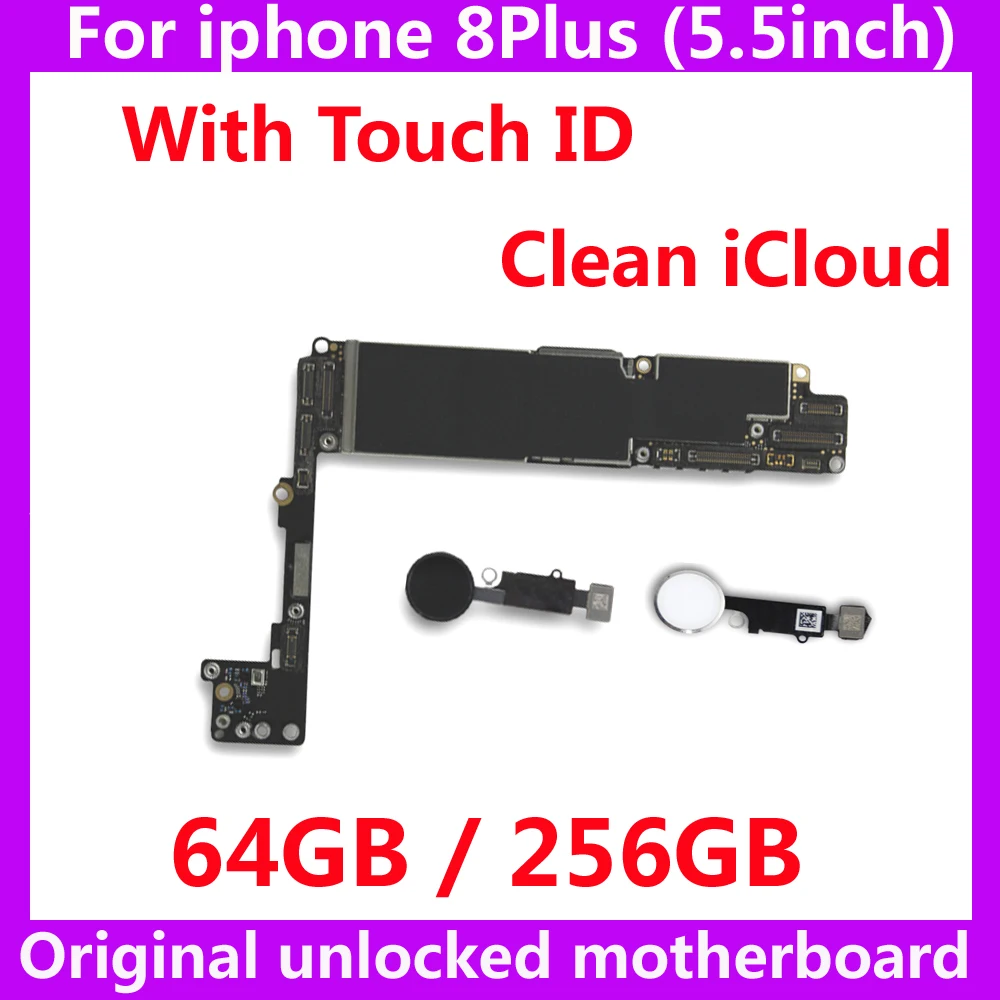Original IOS system logic board for iphone 8Plus 8P 64GB