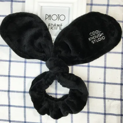 Funny big practical lovely sweet plush cat ears rabbit ears headband hair bands face makeup headband Video broadcast props - Цвет: rabbit black