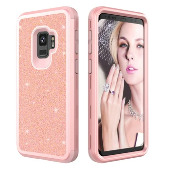 

3 in 1 Hybrid Cover for Samsung Galaxy S9 Case Armor Shockproof Bling Shell Funda for Samsung Galaxy S9 Plus Cover Samsung S9+
