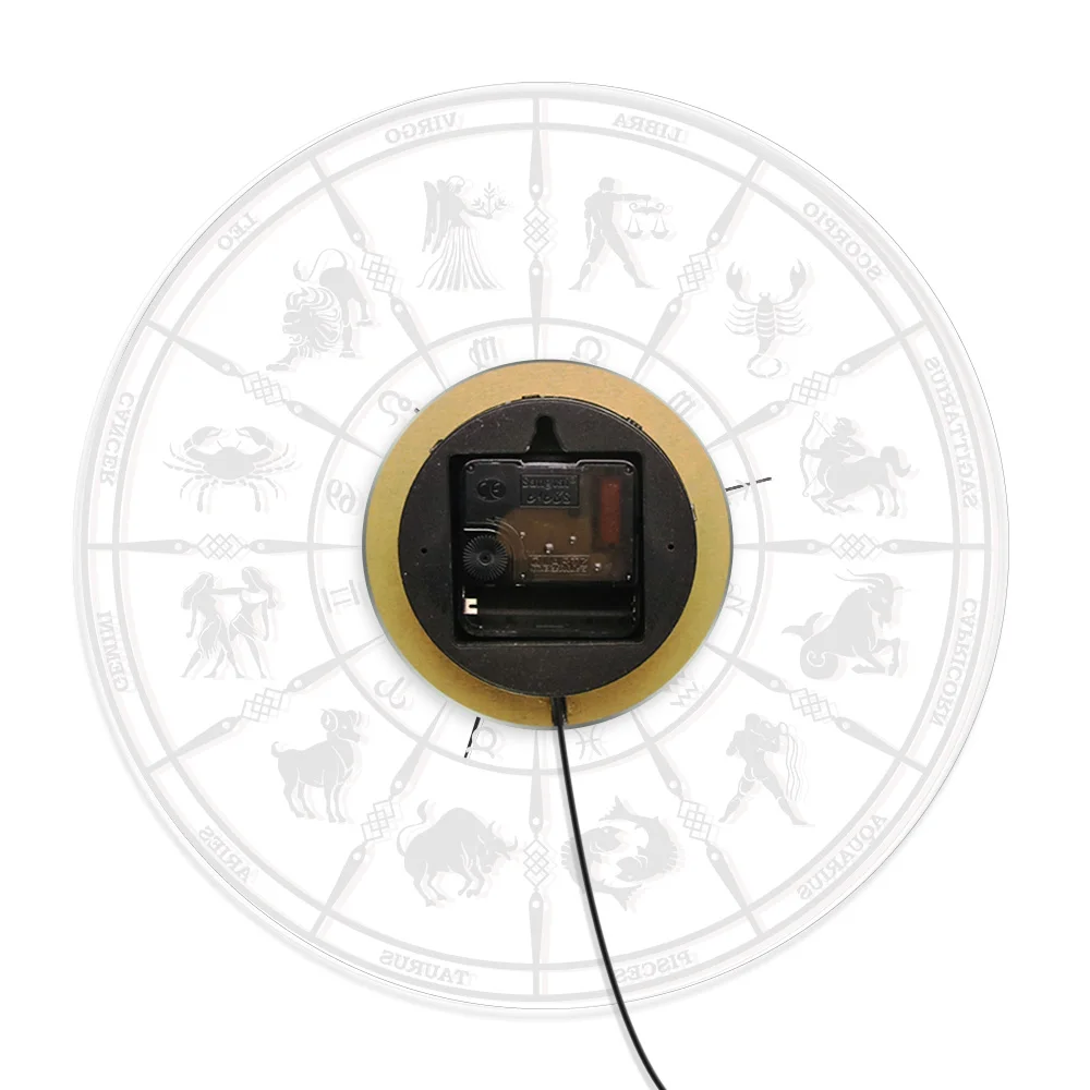 Знак зодиака астрологические настенные часы с светодиодный подсветкой для гостиной астрологическое освещение Декор светодиодный акриловые часы Созвездие подарок