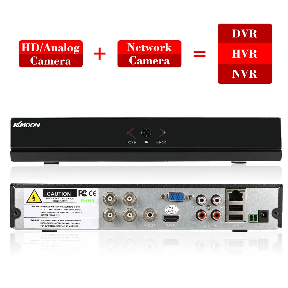 KKmoon полный 1080N/720 P AHD 4CH DVR HVR NVR с 1 ТБ Seagate HDD P2P ONVIF HDMI DVR Регистраторы для видеонаблюдения Системы