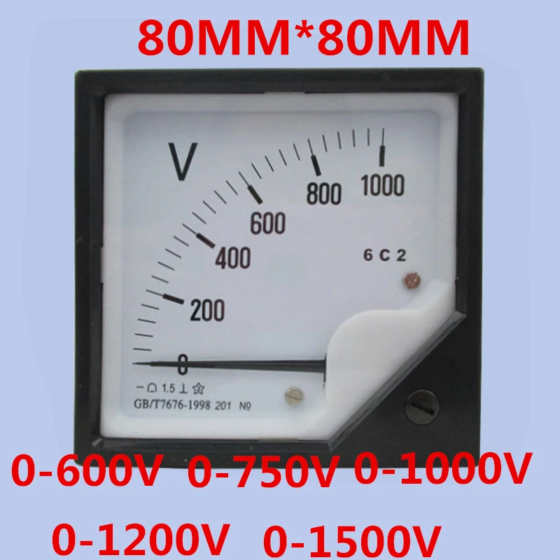 1Pcs Analog Panel voltmètre Volt Meter DC 0-150 V Plage de mesure 44C2 