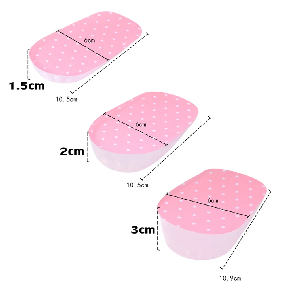 Demine силиконовые гелевые подпяточники для мужчин и женщин, увеличивающие рост половинные стельки, амортизирующие вставки, подтягивающие подошву для обуви, увеличивающие рост