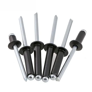 

M2.4 M3.2 M4 M5 Black Aluminium Blind Round Head Rivets Nail Decoration Pop Rivets