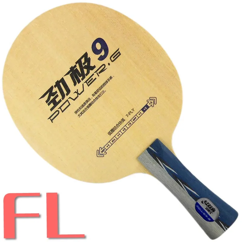 DHS POWER.G9(PG9, PG 9) 7-Ply OFF+ Теннисная ракетка для ПингПонга - Цвет: FL  long handle