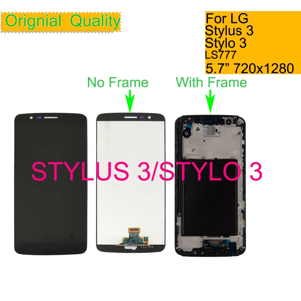 Оригинальный ЖК-дисплей для LG Stylus 3 Stylo K10 Pro M400 LS777 сенсорный экран дигитайзер с