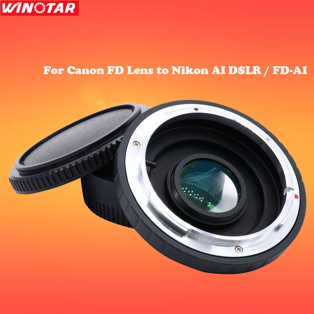 Camera Lens Mount Adapter with Optical Glass for CANON FD Lens to NIKON