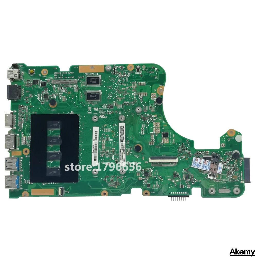 X555Yi X555DG материнская плата для ноутбука ASUS X555D X555DG X555Y X555Yi Материнская плата Тест ОК 4 Гб ОЗУ E1-7010 процессор 2 ядра