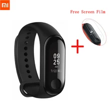 Русский Xiaomi Mi Band 3 умный Браслет-черный 0,78 дюймов OLED мгновенное сообщение звонящий ID погода Forecate водонепроницаемый