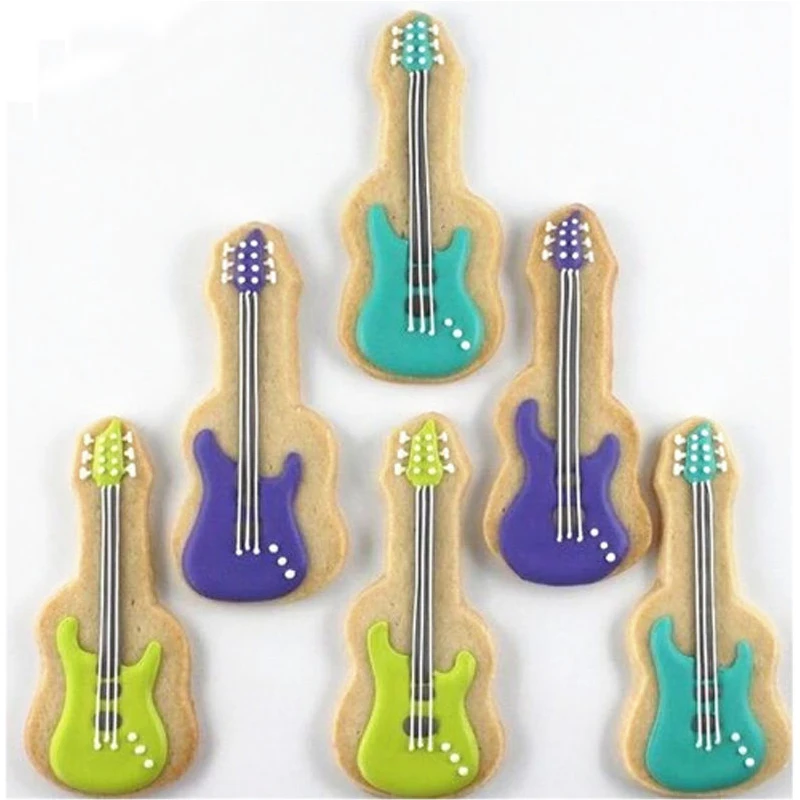 Нержавеющая сталь Классическая гитара форма печенья инструменты для мастики для торта принадлежности для выпечки Кухня