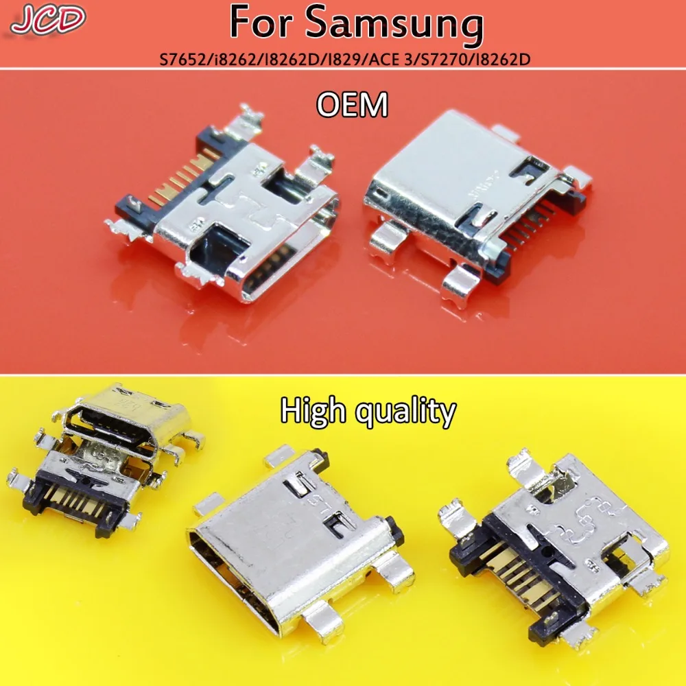 

JCD New Micro USB Jack Connector Female 7 pin Charging Socket For Samsung S7652 ACE 3 S7270 I8262D I829 7Pin Micro USB Connector