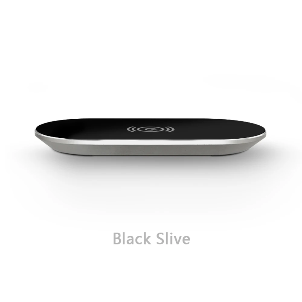 3 катушки Беспроводная зарядка Qi Беспроводное зарядное устройство для iPhone X 8 Plus Быстрая зарядка быстрая Беспроводная зарядная площадка - Тип штекера: black silver